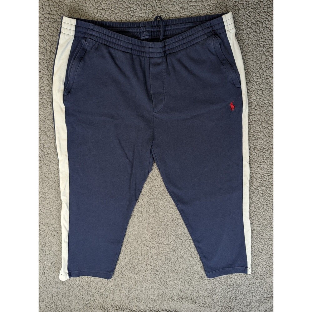 Polo Ralph Lauren Women's Cropped Track Pants Size XXL Blue Sporty Athleisure